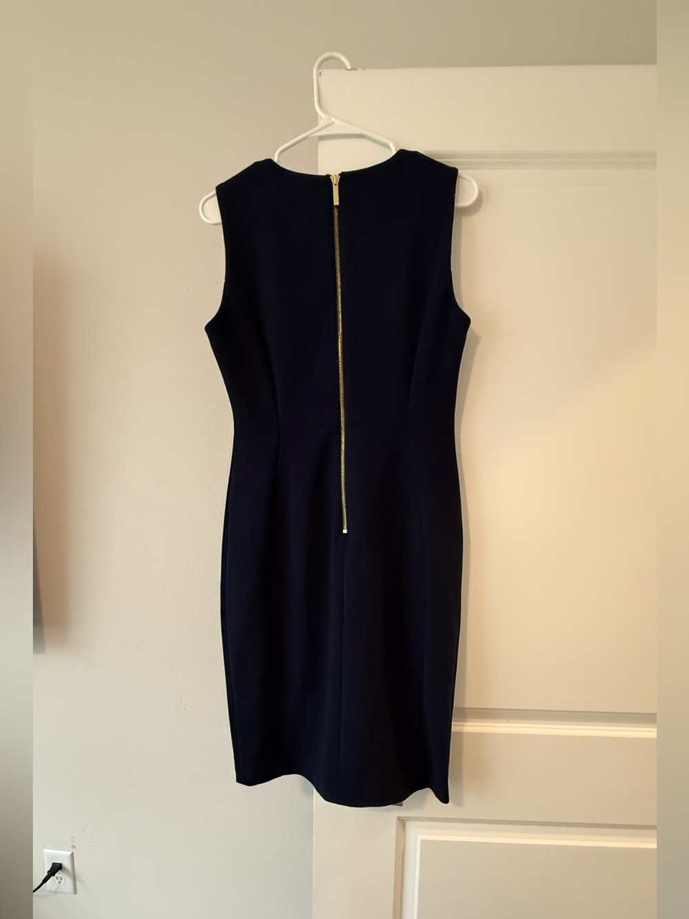 Calvin Klein Sleeveless Navy Sheath Dress - Picture 6 of 7